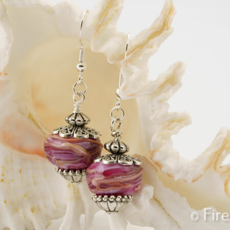 Raspberry Ripple earrings