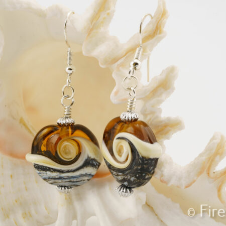 Amber Sea earrings