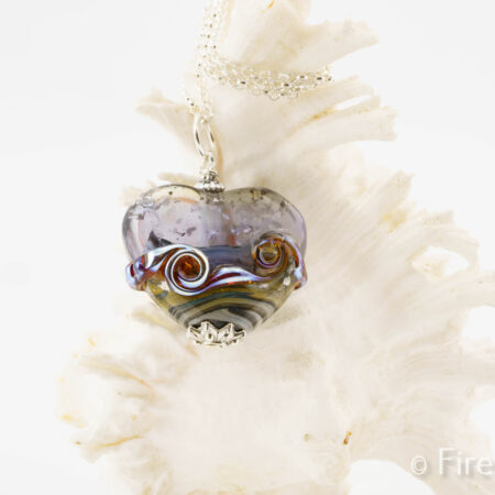 Deep Ocean Pendant, lampworked hand crafted jewellery by FiredGlass